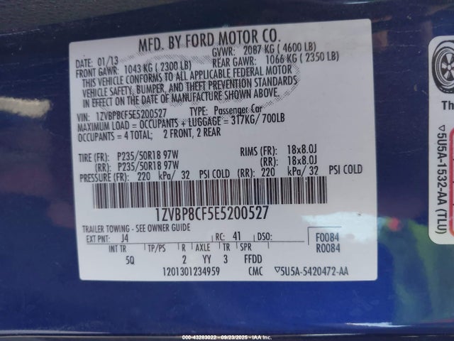 Ford Mustang 2014 1ZVBP8CF5E5200527 Image 9