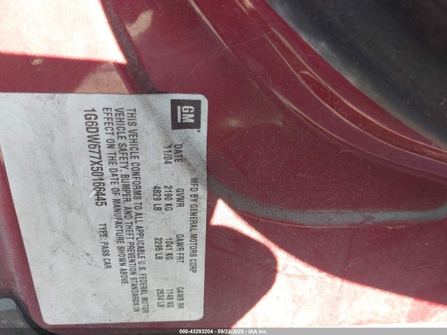 2005 CADILLAC STS 1G6DW677X50166445 Photo 8