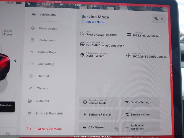 2025 TESLA MODEL Y 7SAYGAEE2SF254390 Photo 6