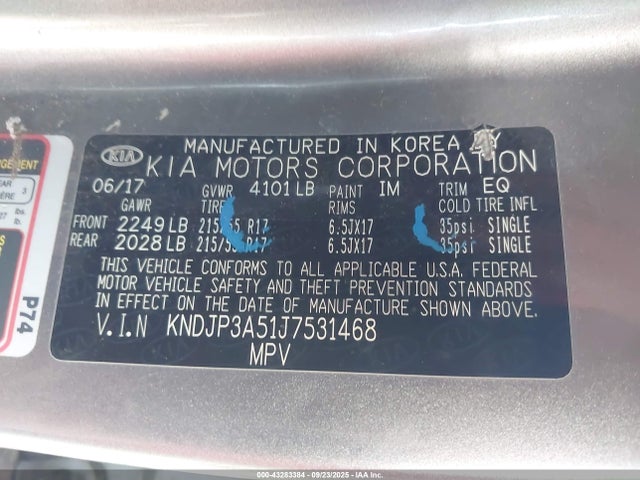 KIA g 2018 KNDJP3A51J7531468 Image 9