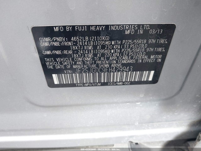 Suba 2.5turbo U4 2014 JF2SJGDC9EH429943 Image 21