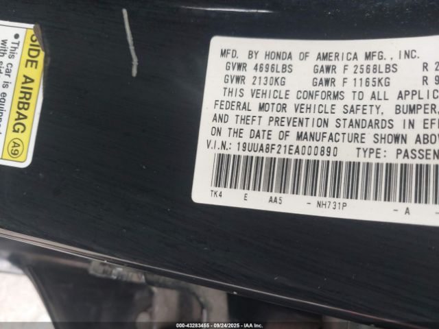 2014 ACURA TL 19UUA8F21EA000890 Photo 8