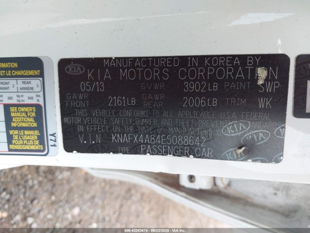 KIA Forte 2014 KNAFX4A84E5088642 Image 9