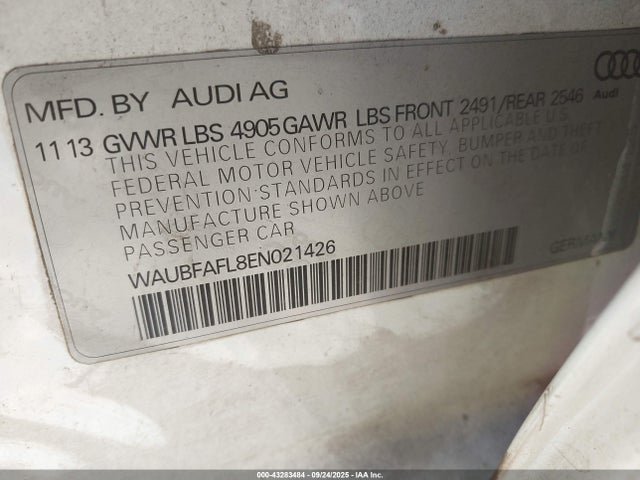 2014 AUDI A4 WAUBFAFL8EN021426 Photo 8
