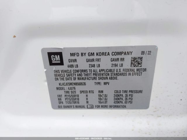 2022 BUICK ENCORE KL4CJESM2NB560535 Photo 8