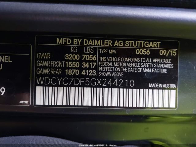 2016 MERCEDES-BENZ AMG G 63 WDCYC7DF5GX244210 Photo 8