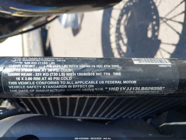 2020 HARLEY-DAVIDSON FXBB 1HD1YJJ13LB029350 Photo 9