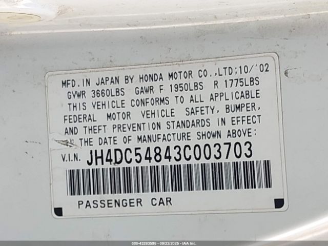 2003 ACURA RSX JH4DC54843C003703 Photo 8