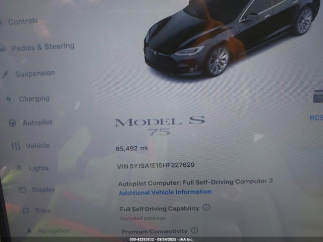 2017 TESLA MODEL S 5YJSA1E15HF227629 Photo 6