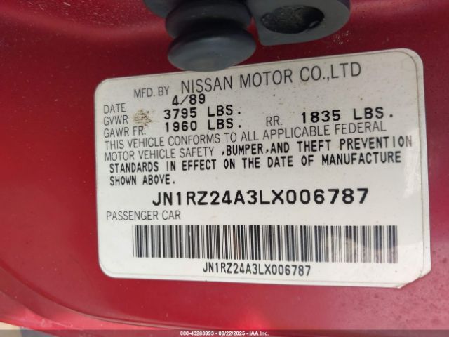 1990 NISSAN 300ZX JN1RZ24A3LX006787 Photo 8
