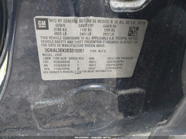 Chevrolet lea 2014 3GNAL3EK3ES516061 Image 9