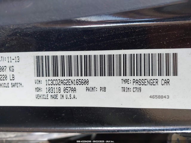 Dodge Avenger 2014 1C3CDZAG2EN165600 Image 9