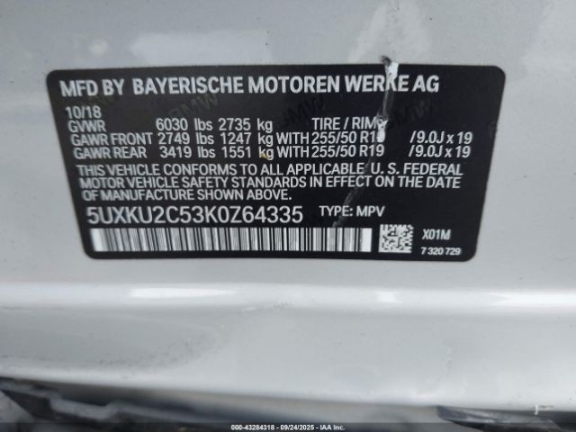 2019 BMW X6 5UXKU2C53K0Z64335 Photo 8