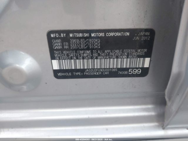 2013 MITSUBISHI LANCER JA32U2FU9DU001065 Photo 8