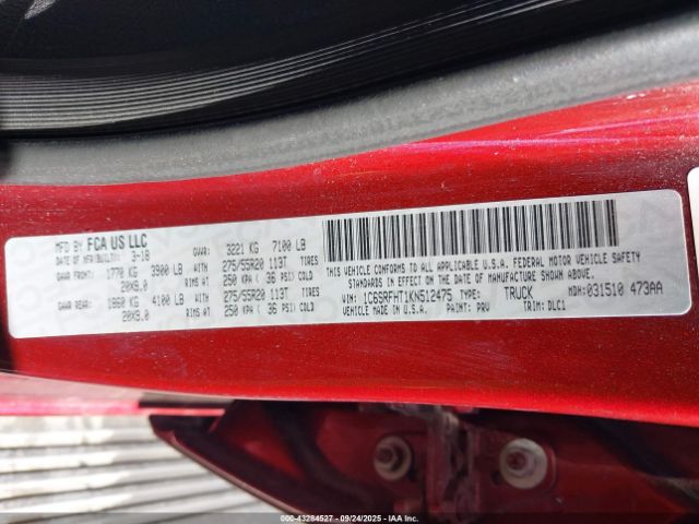 2019 RAM 1500 1C6SRFHT1KN512475 Photo 8