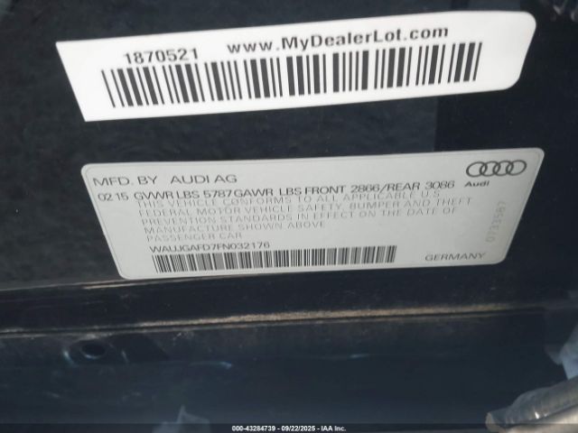 2015 AUDI A8 WAUJGAFD7FN032176 Photo 8