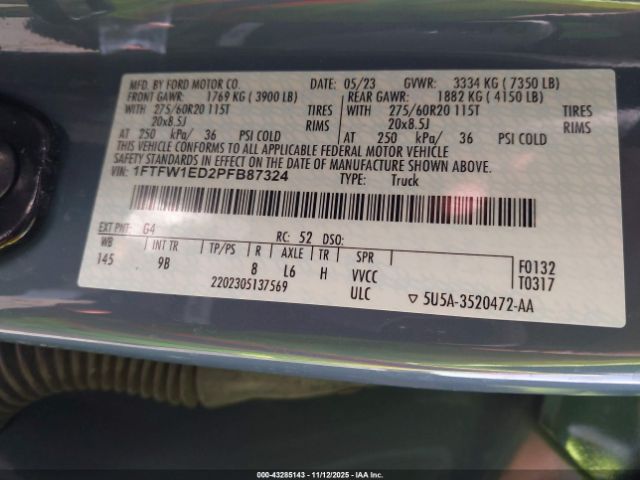 2023 FORD F-150 1FTFW1ED2PFB87324 Photo 8