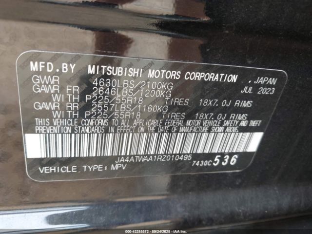 2024 MITSUBISHI ECLIPSE CROSS JA4ATWAA1RZ010495 Photo 8