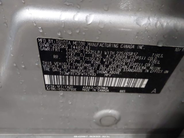 2015 TOYOTA RAV4 2T3WFREV3FW142493 Photo 8