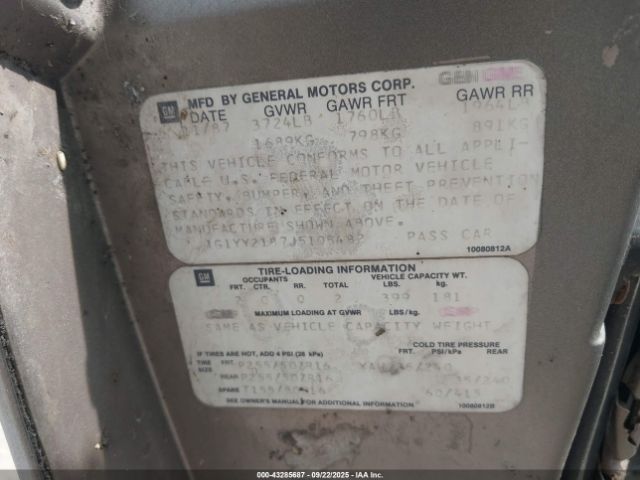 1988 CHEVROLET CORVETTE 1G1YY2187J5105482 Photo 8