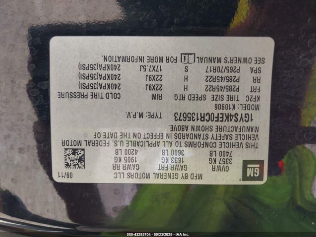 2012 CADILLAC ESCALADE ESV 1GYS4KEF0CR135673 Photo 8