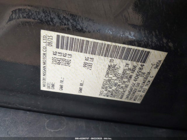 Nissan Maxima 2016 1N4AA6AP5GC406984 Image 9