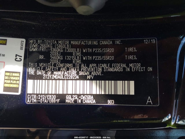 2020 LEXUS RX 350 2T2YZMDA0LC228234 Photo 8