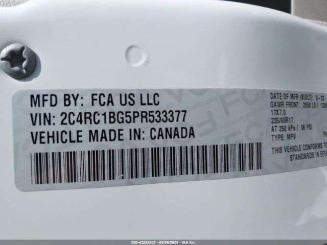 2023 CHRYSLER PACIFICA 2C4RC1BG5PR533377 Photo 8