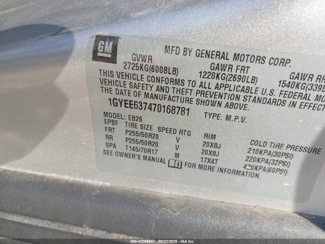 2007 CADILLAC SRX 1GYEE637470168781 Photo 8