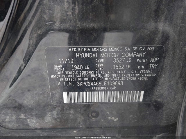 2020 HYUNDAI ACCENT 3KPC24A68LE109898 Photo 8