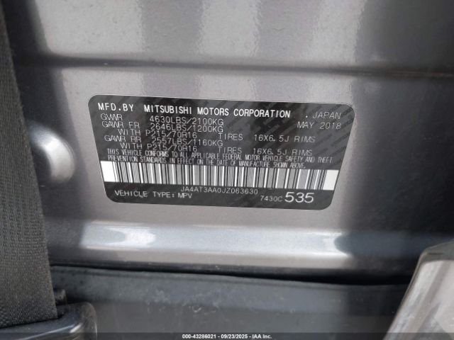 2018 MITSUBISHI ECLIPSE CROSS JA4AT3AA0JZ063630 Photo 8