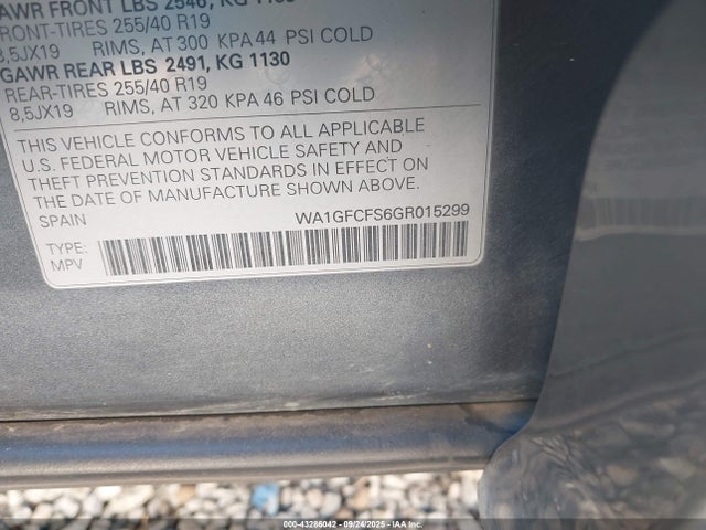 2016 AUDI Q3 WA1GFCFS6GR015299 Photo 8