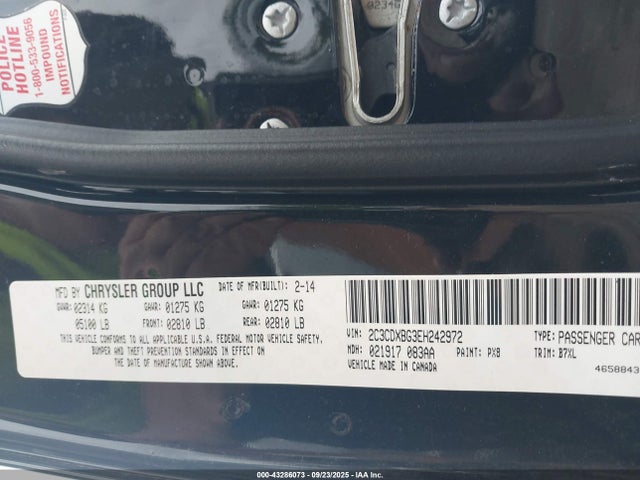 Dodge 2014 2014 2C3CDXBG3EH242972 Image 9