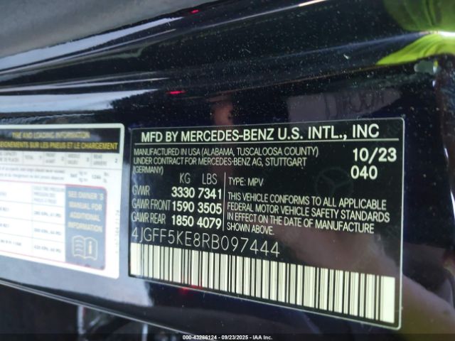 2024 MERCEDES-BENZ GLS 450 4JGFF5KE8RB097444 Photo 8