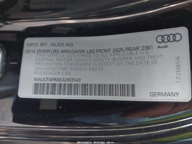 2014 AUDI A5 WAUCFAFRXEA060549 Photo 8