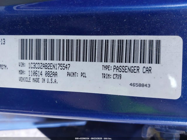 Dodge 2014 2014 1C3CDZAB2EN175547 Image 9