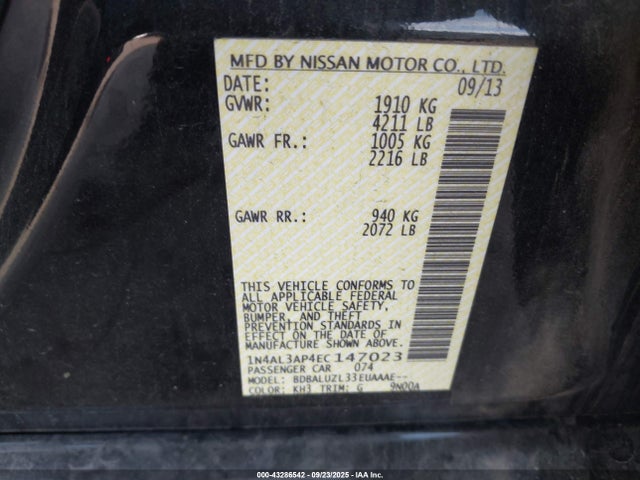 1N4AL3AP4EC147023 Nissan Altima