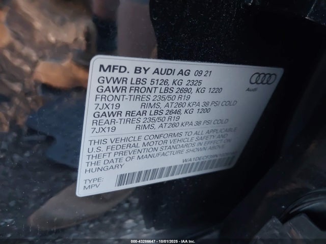 2022 AUDI Q3 WA1DECF39N1029160 Photo 8