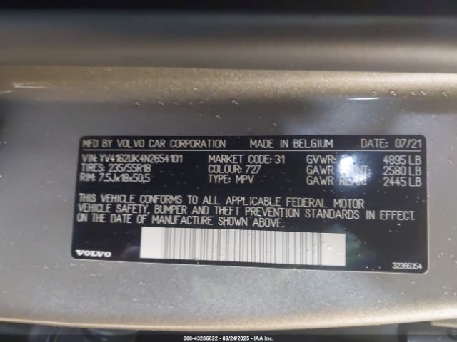 2022 VOLVO XC40 YV4162UK4N2654101 Photo 8