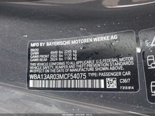 2021 BMW M440I WBA13AR03MCF54075 Photo 8