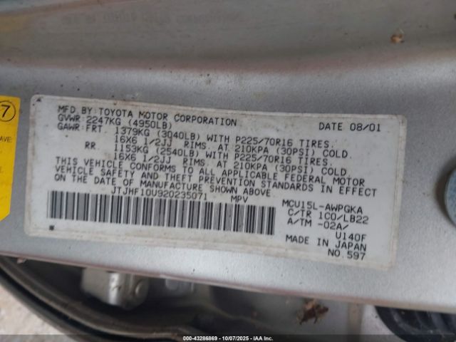 2002 LEXUS RX 300 JTJHF10U920235071 Photo 8