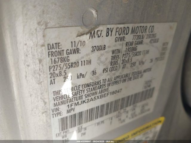 2011 FORD EXPEDITION EL 1FMJK2A5XBEF16047 Photo 8