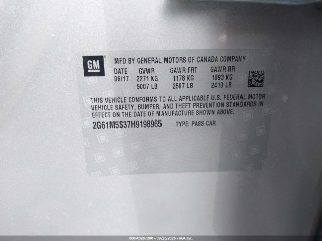 2017 CADILLAC XTS 2G61M5S37H9198965 Photo 8