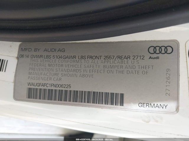 2015 AUDI A6 WAUGFAFC1FN006225 Photo 8