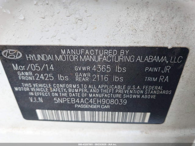 Hyundai gamma 2014 5NPEB4AC4EH908039 Image 9