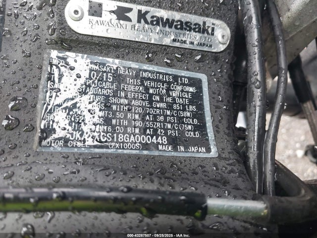 JKAZXCS18GA000448 Kawasaki Ninja Zx-10r