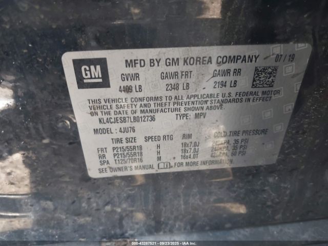 2020 BUICK ENCORE KL4CJESB7LB012736 Photo 8