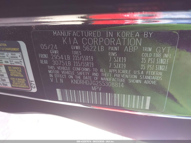 KNDRHDJG2S5308814 KIA Sorento Hybrid Ex