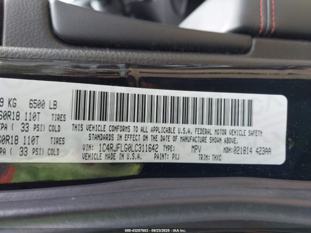 2020 JEEP GRAND CHEROKEE 1C4RJFLG0LC311642 Photo 8