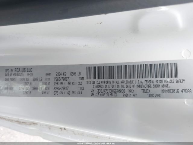 2019 RAM 1500 CLASSIC 3C6JR7ET3KG670038 Photo 8